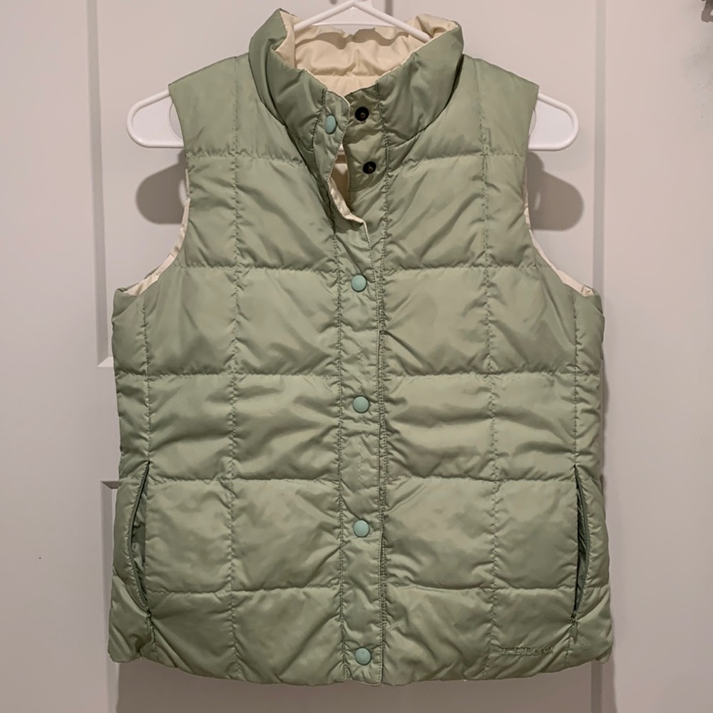 Womens LL Bean reversible down vest